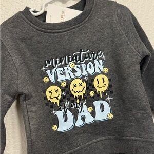 Miniature Version of My Dad Gray Toddler Sweatshirt
